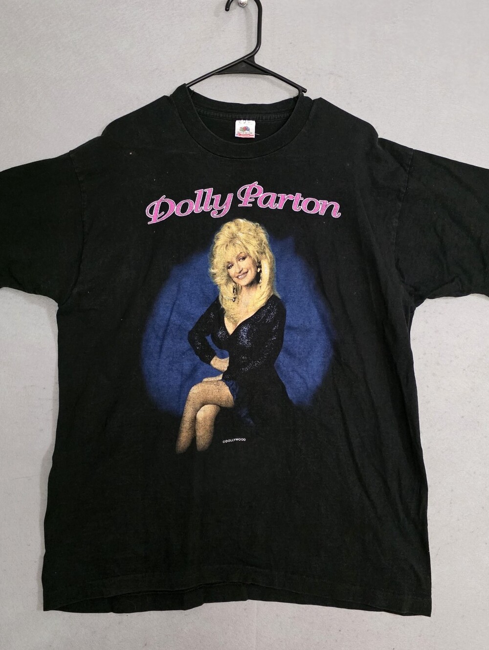 VTG 90s Fruit Of The Loom Dolly Parton Single Stitch Shirt Dollywood USA Size XL